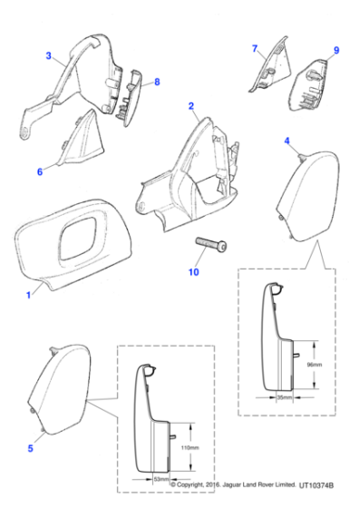 XR841654LHJ - Jaguar Mechanism cover