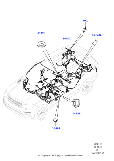 LR050642 - Land Rover Wiring - Main