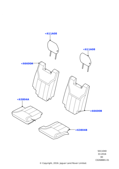 LR106709 - Land Rover Head Rest