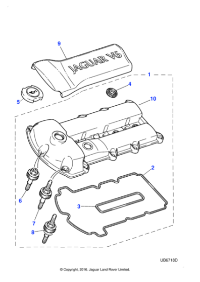 XR847907 - Jaguar Spark plug boss seal