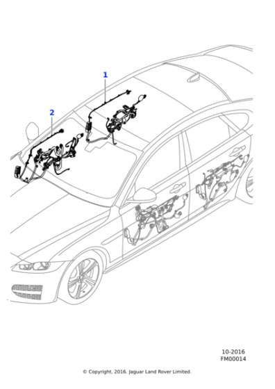 T2H13703 - Jaguar Passenger door harness