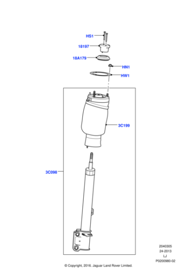 LR023765 - Land Rover Shock Absorber - Front