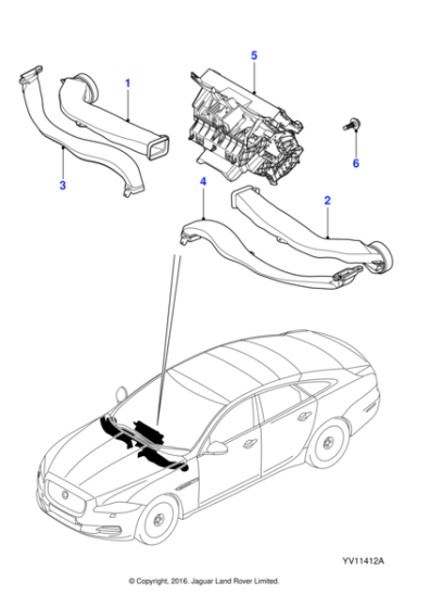 C2D1964 - Jaguar Facia duct