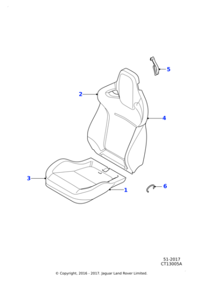 T2R22046QTJ - Jaguar Squab cover