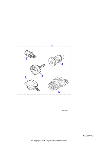 C2C36311 - Jaguar Car lockset