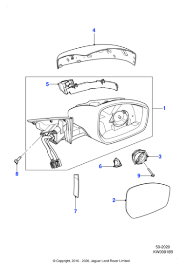 J9C21189 - Jaguar Door mirror