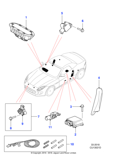 C2P22367 - Jaguar Restraint control module