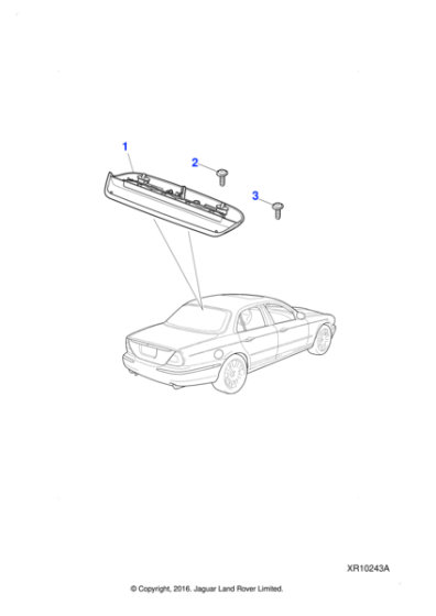 C2C22515AGD - Jaguar High mounted stop lamp