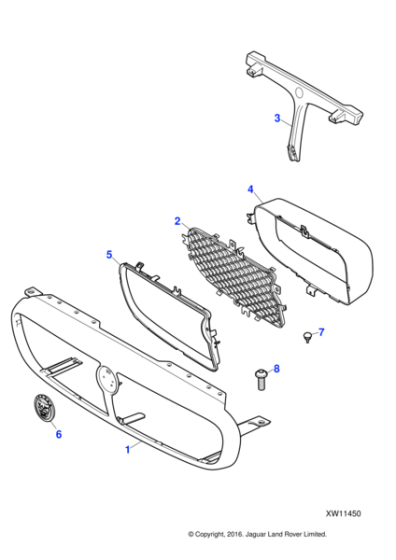 C2C36784 - Jaguar Grille moulding