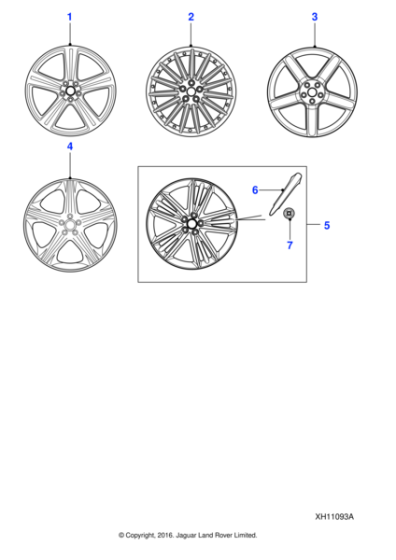 C2C32659 - Jaguar Alloy road wheel