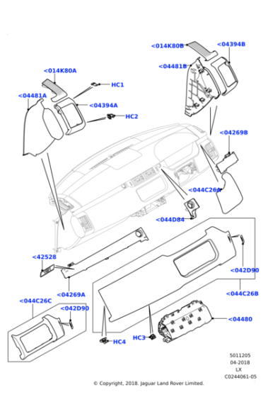 LR104371 - Land Rover Moulding - Instrument Panel