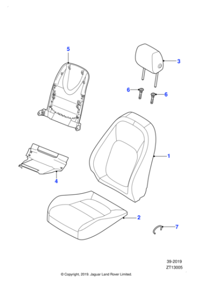 C2Z20134CHV - Jaguar Headrest