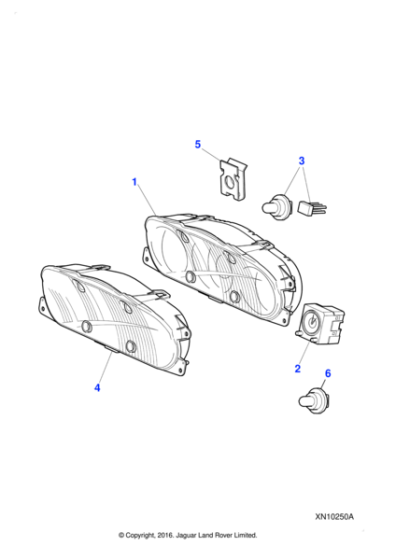 C2C1615 - Jaguar Instrument pack casing