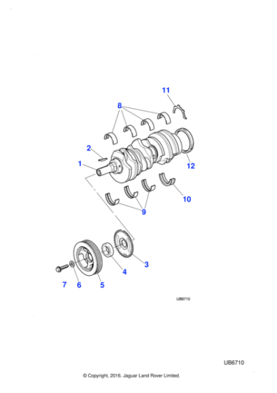 C2S48116 - Jaguar Crankshaft oil seal