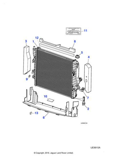 XR825057 - Jaguar Radiator seal