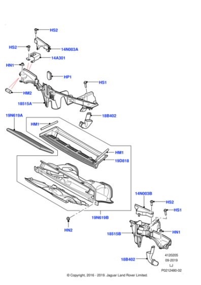 LR018268 - Land Rover Cover - Blower Housing