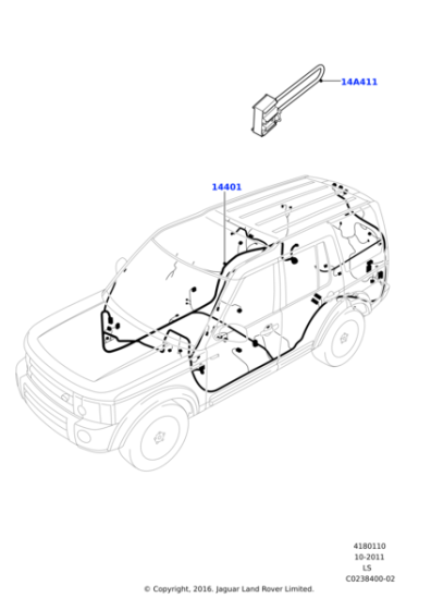 LR054284 - Land Rover Wiring - Main