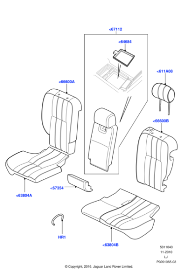 LR021171 - Land Rover Armrest