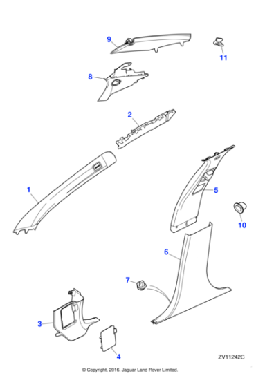 C2Z11612LHJ - Jaguar B/C-post finisher