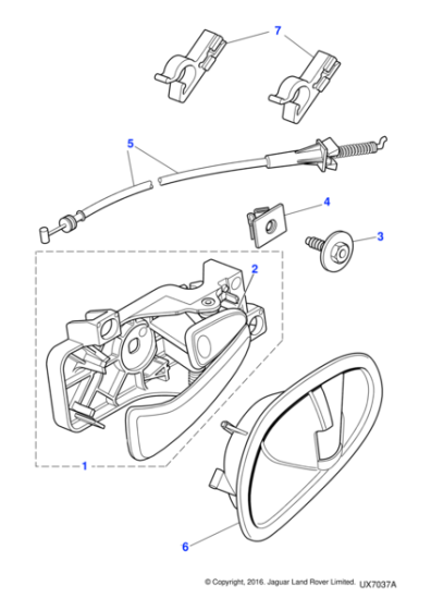 XR832229 - Jaguar Remote control handle