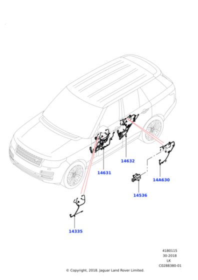 LR123277 - Land Rover Wiring