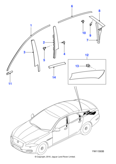 C2D39458 - Jaguar Door moulding