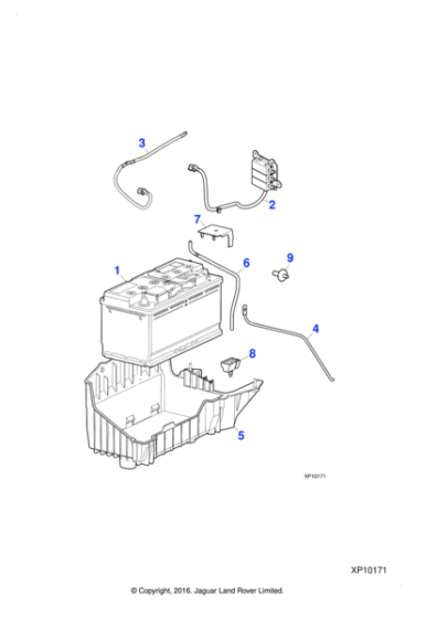 C2C35730 - Jaguar Battery cable