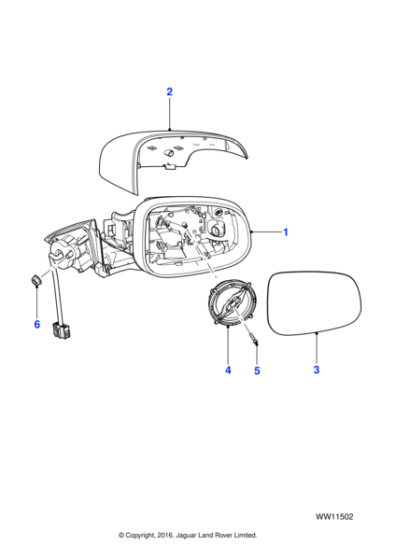 C2C39492XXX - Jaguar Mirror backcover