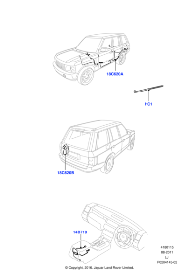 LR030991 - Land Rover Wire