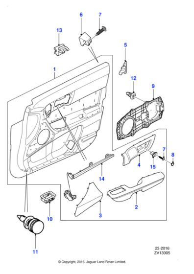 C2Z23591YSU - Jaguar Door casing