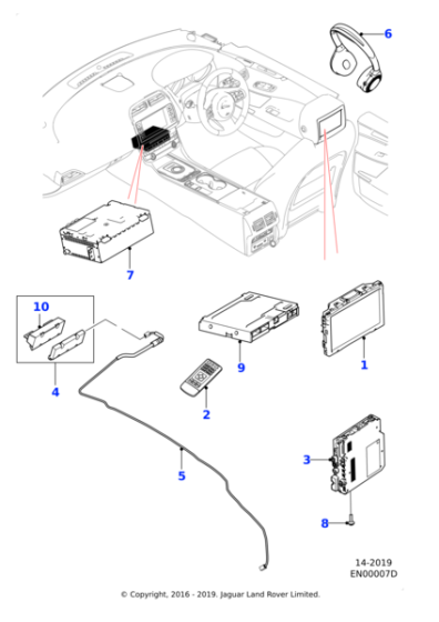 T4N18353 - Jaguar Radio receiver assembly