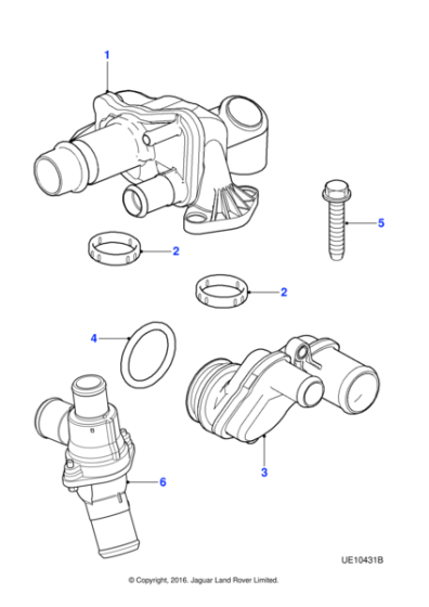 JDE38234 - Jaguar Water outlet connection