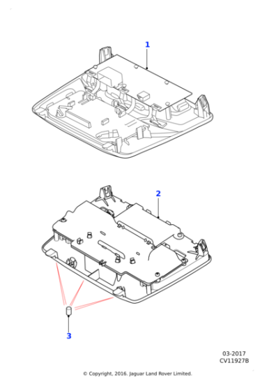 T2R2252NUG - Jaguar Roof console