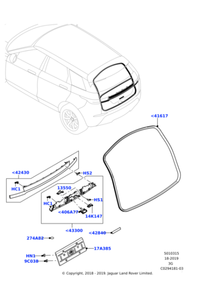 LR117452 - Land Rover Moulding