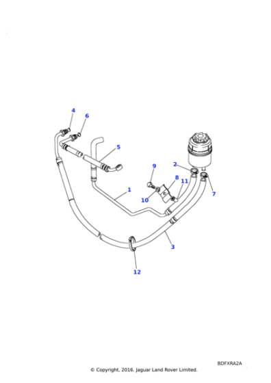 NTC4245 - Land Rover Hose-power assisted steering reservoir to pump