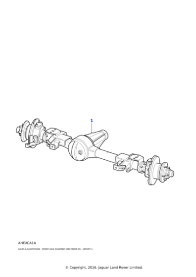 LR060120 - Land Rover Axle/drive unit assembly 4x4-front