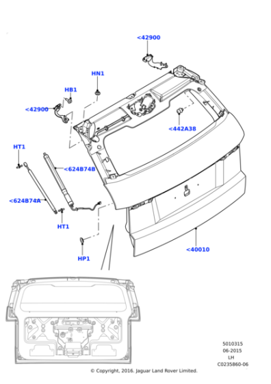 LR025401 - Land Rover Pivot