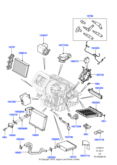 LR097253 - Land Rover Evaporator