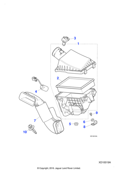 C2D42988 - Jaguar Aircleaner mounting bracket