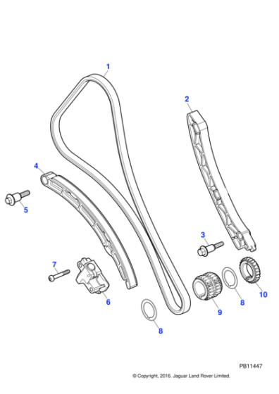 C2Z28430 - Jaguar Chain guide