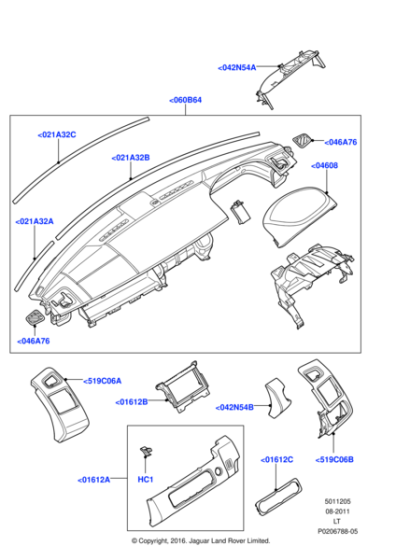 LR020975 - Land Rover Reinforcement - Instrument Panel