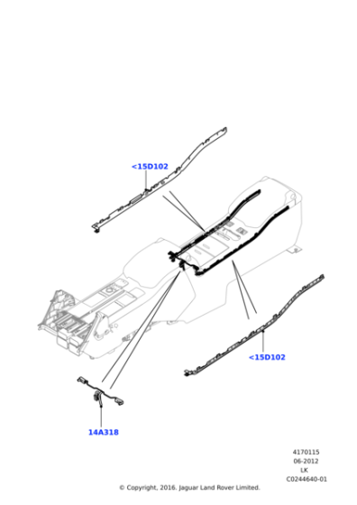 LR043877 - Land Rover WIRE - INTERIOR LIGHTING