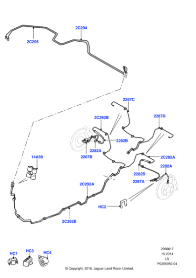 LR058009 - Land Rover Hose - Brake