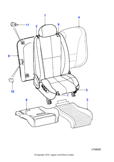 XR841420LEG - Jaguar Squab cover