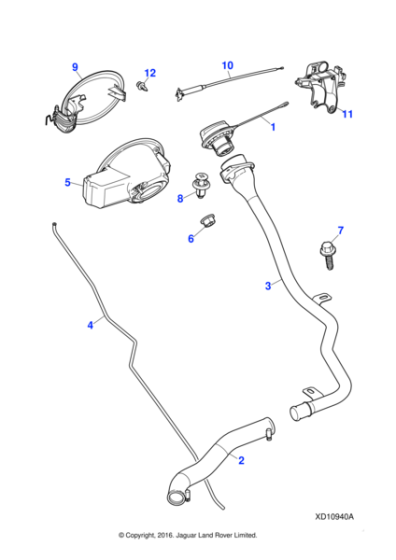 C2C15359 - Jaguar Fuel filler pipe