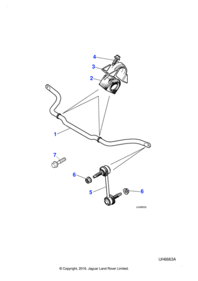 XR82657 - Jaguar Anti roll bar