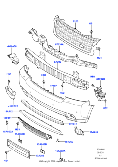 LR018246 - Land Rover Bezel