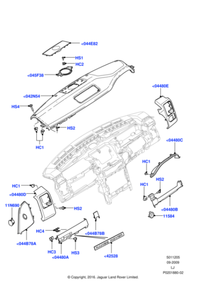 LR018534 - Land Rover Moulding - Instrument Panel