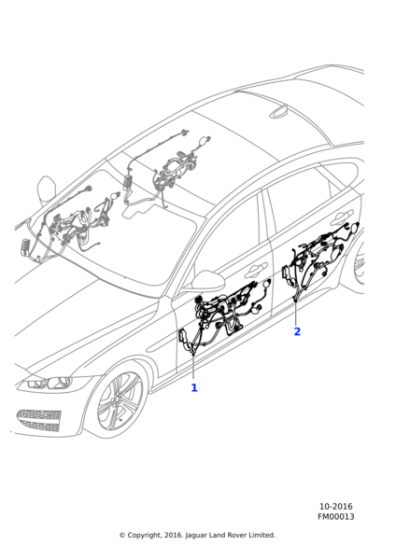 T2H28393 - Jaguar Passenger door harness