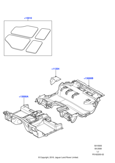 EAD500630SUN - Land Rover Carpet - Floor